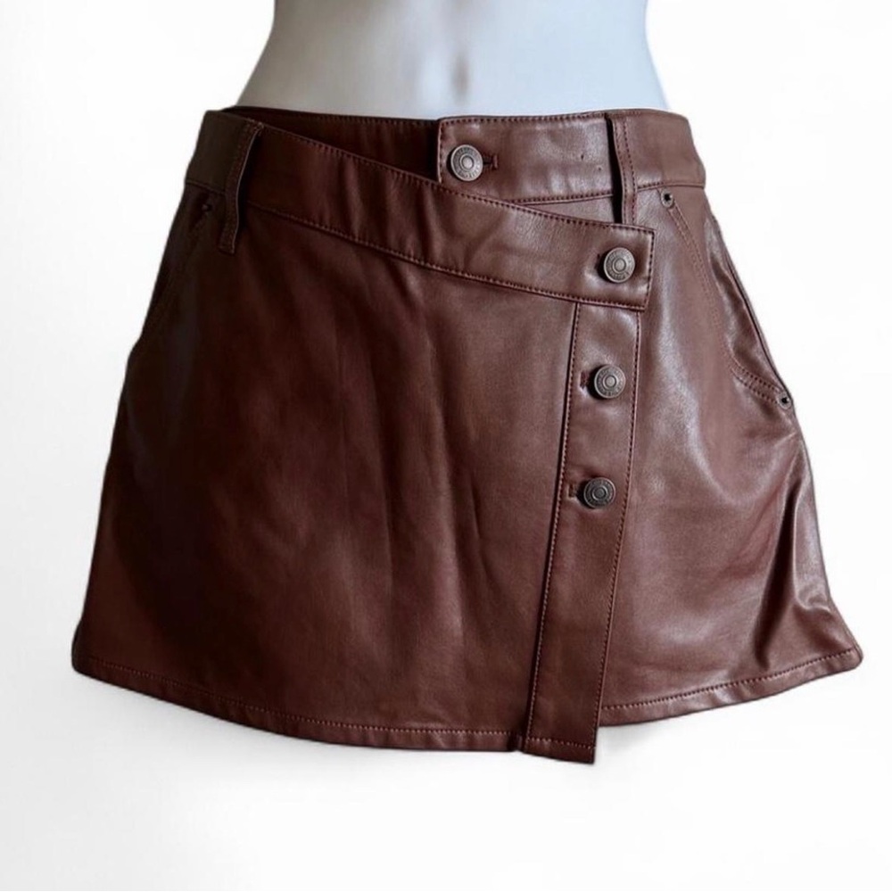 We The Free Chocolate Brown Mini Skirt